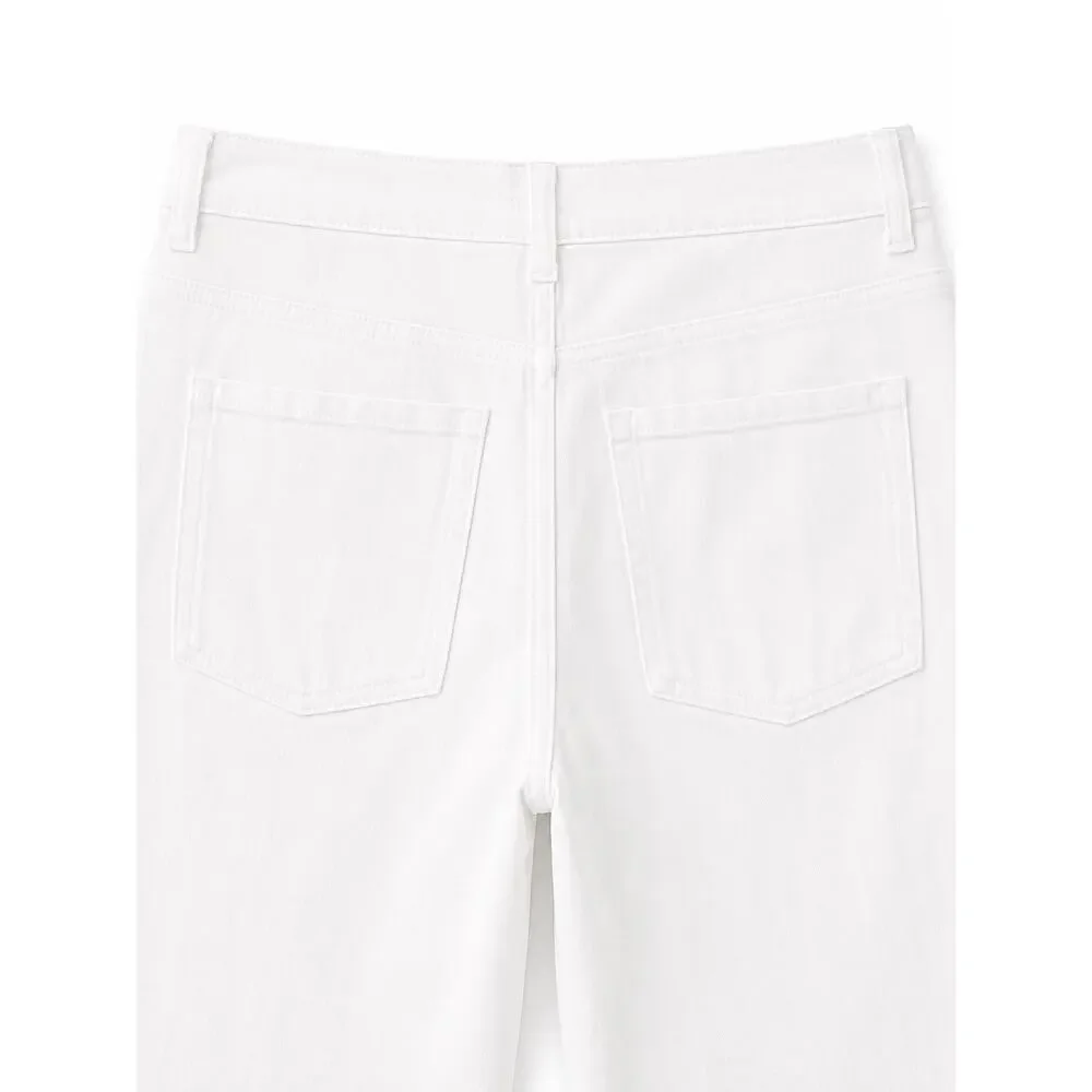 J.Crew Slim-Wide Leg High Rise White Denim Jeans Coastal Minimalist NWT  31 - Picture 9 of 13
